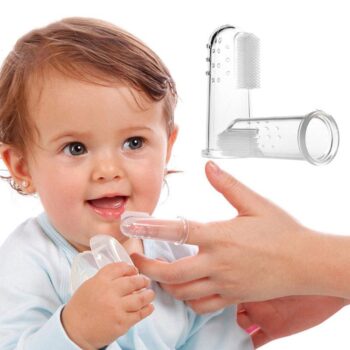 Baby Pet Finger Cleaning Toothbrush (2pcs Transparent)